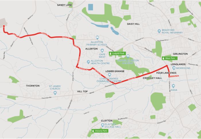 Bradford roadwork map-Oct2019.PNG